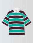 Оверсайз рубашка в полоску в стиле регби John Lewis ANYDAY, Multi Stripe - фото 4