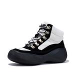 Белла Лили Черно-белые женские полусапожки - фото