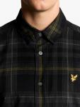 Тартановая рубашка из вельвета Lyle & Scott, Jet Black - фото 3