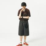 714STREET Джинсовые шорты унисекс, Пыльный зеленый - фото 3