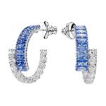 Матричные серьги-кольца Swarovski - фото 5