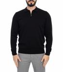 РУБАШКА-ПОЛО DECATUR С МОЛНИЕЙ QUARTER Vella Pais, черный - фото