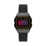 CASIO Часы Retrofit Series Quartz Movement Leather Strap Watch Unisex Black Dial, Sunset Nightfall Black Dial (Twilight Glow) - фото 8