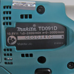 Дрель аккумуляторная Makita TD091DNWE + два аккумулятора, зарядное устройство - фото 4