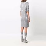 Женское платье с коротким рукавом gray THOM BROWNE, серый - фото 5