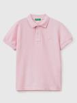 Рубашка-поло Benetton, розовый - фото
