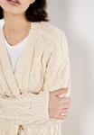 Кардиган Apricot CHUNKY CABLE LONGLINE, Cream/Beige - фото 4