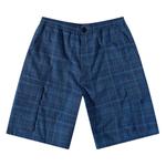 Шорты Marni Drawstring Plaid Cargo Shorts, Blue - фото