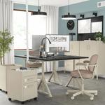 Рабочий стол IDÅSEN IKEA, 120x70 см, черный/бежевый - фото 9