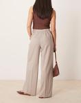 Свободные брюки ASOS DESIGN в полоску норки - фото 3