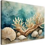 Картина арт-принт KUNSTLOFT Ocean Echoes 2, зеленый - фото