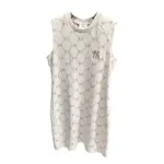 Безрукавное платье женское кремовое MLB - фото