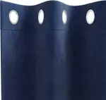 Плотные шторы , 2 шт., темно-синие, 140 x 175 см, бархат vidaXL - фото 5