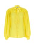 Блуза с бантом MSGM, желтый - фото