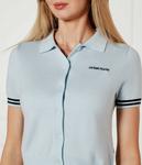 Рубашка поло Cropped fit Guess Jeans, синий - фото 4