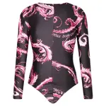 Тонкое подтянутое боди Versace, черный - фото 4