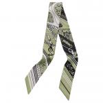 HERMES Шёлковый шарф женский зелёный, Green - фото 5