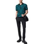 Футболка поло мужская синяя VERSACE - фото 3