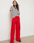 Красные широкие брюки-джоггеры Stradivarius - фото