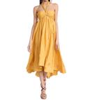 Горчичное платье макси с бретельками Devi Zimmermann - фото 3