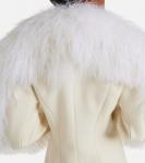 Пальто из натуральной шерсти с отделкой из овчины Jacquemus, Off-White - фото 6