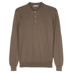 Boglioli long-sleeved polo shirt, зеленый - фото