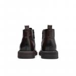 Ботинки Short Martin мужские черные PARDASAUL, утепленные с коричневым флисом - фото 11