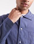 Рубашка Jack & Jones в клетку, синего цвета - фото 5
