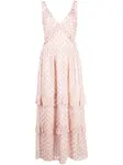 Платье макси с оборками Twinset, розовый - фото