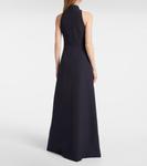 Платье Присциллы из крепа с декором Safiyaa, Midnight Navy With Gunmetal - фото 3