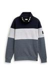 Толстовка TOM TAILOR Sweatshirt, Navy Grindle Structure/Mottled Grey - фото 5
