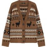 Жаккардовый кардиган Weekend Max Mara Ovatta Weekend Maxmara, camel - фото