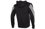 Куртка adidas M 3-Stripes Tape Full-Zip Sweatshirt Black, черный - фото 2