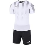 Футболка и шорты для футбола Joma, комплект (белый+черный) - фото 2