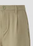 Свободные брюки со складками спереди QS, оливковый - фото 4