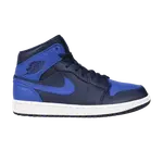 Кроссовки Air Jordan 1 Retro Mid GS 'Obsidian Royal', синий - фото
