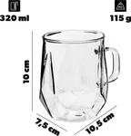 Стаканы для чая с ручками 320 мл, 6 шт. KADAX - фото 3