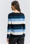 Джемпер TOM TAILOR STRUCTURED STRIPED, Big Teal Knit Stripe/Blue - фото 3