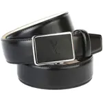 Кожаный ремень Anthoni Crown с тиснением в виде гольфа, черный - фото