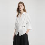 ELLE Рубашка Women's Ecru Lapel Moderate - фото 3