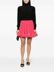 Lanvin расклешенная юбка мини с оборками, розовый - фото 2