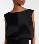 Платье макси из атласа Terran Khaite, черный - фото 4