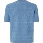 Logo Detailed Crewneck Knitted Jumper FENDI, синий - фото 3