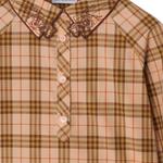 Детская рубашка Burberry, хаки - фото 6