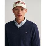 Свитер Gant Superfine Lambswool V Neck, синий - фото 4