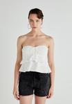 Топ Gina Tricot RUFFLE, Offwhite/Off-White - фото