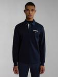 Поло Napapijri Pololongsleeve Ayas, темно-синий - фото