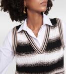 Рубашка spear из смеси хлопка и шерсти Veronica Beard, белый - фото 4