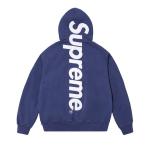 Толстовка Supreme Satin Appliqué Hooded Sweatshirt, Navy - фото 2