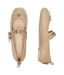 Балетки женские Pinko кожаные с ремешками, бежевый - фото 4